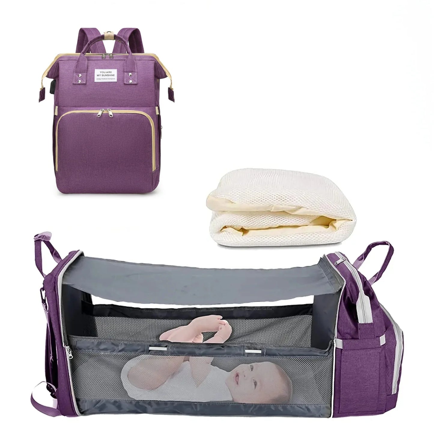 3-in-1 Convertible Nappy Bag Backpack