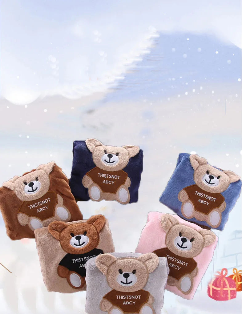 Cartoon Bear Flannel Pyjama Set