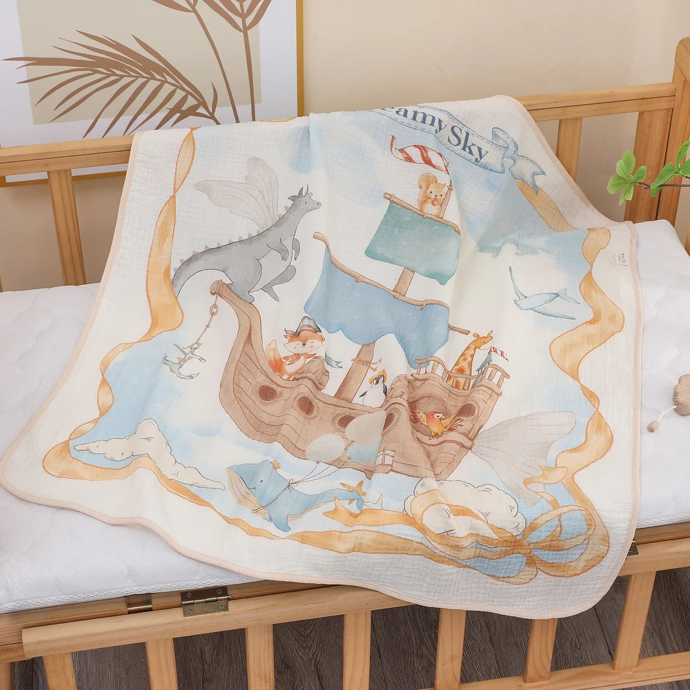 Pure Cotton Muslin Bath Towel