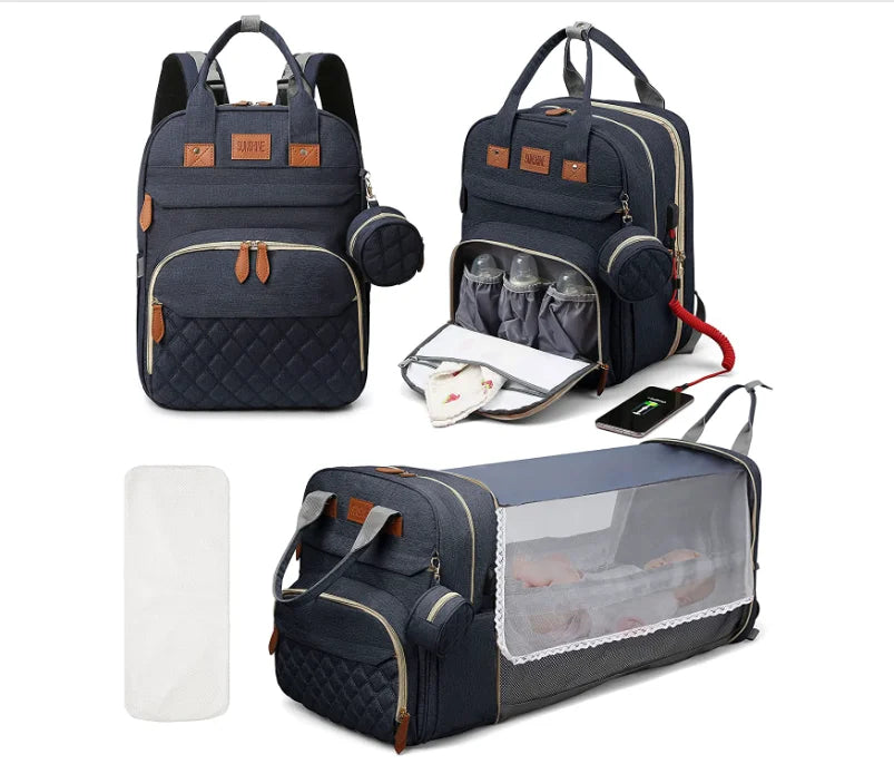 3-in-1 Convertible Nappy Bag Backpack