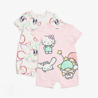 2Pcs Mickey Mouse Printed Baby Rompers Cute Simba Print Infant Onepiece Summer Newborn Boy Girl Clothes