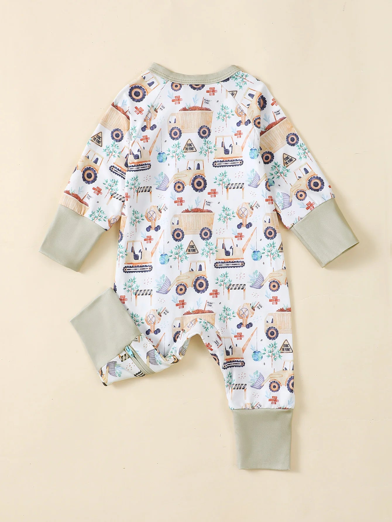 Bear Print Button Romper