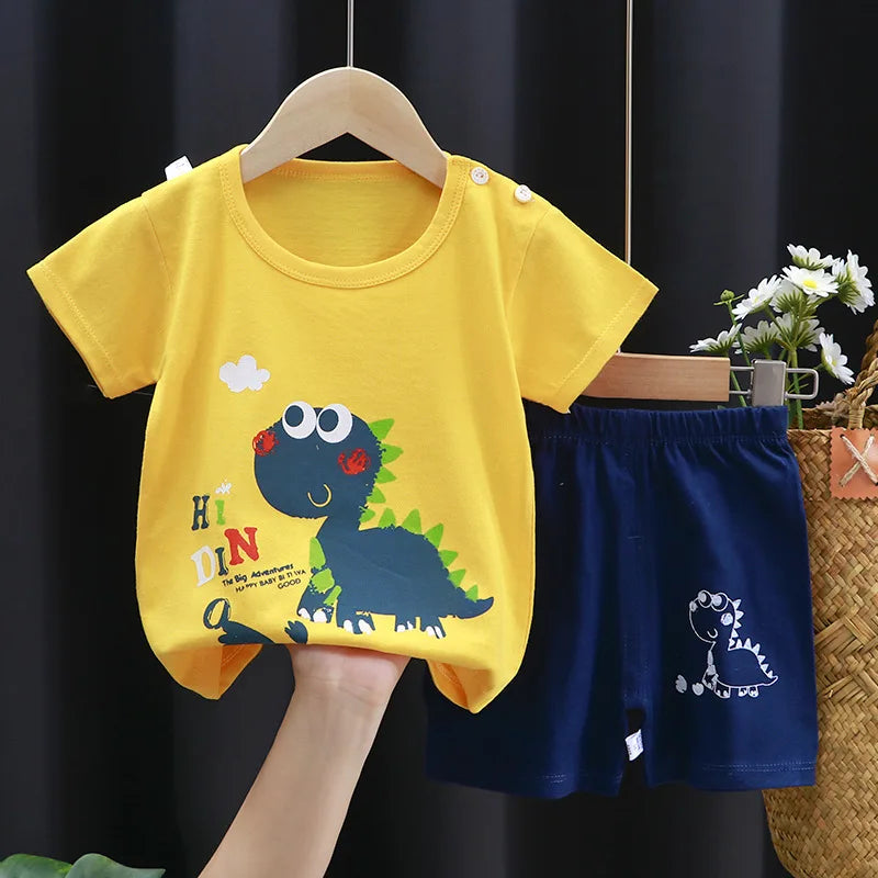 Contrast Cartoon Tracksuit Set — Toddler