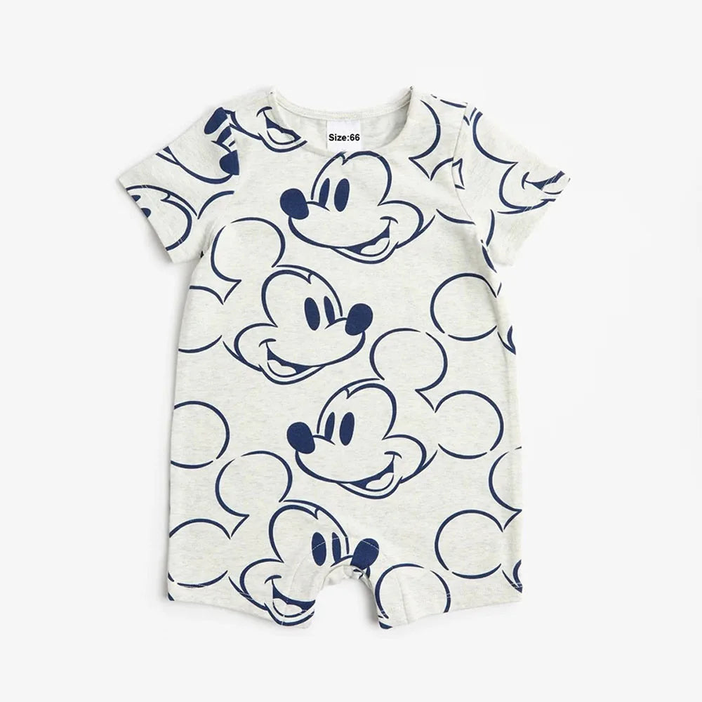 2Pcs Mickey Mouse Printed Baby Rompers Cute Simba Print Infant Onepiece Summer Newborn Boy Girl Clothes