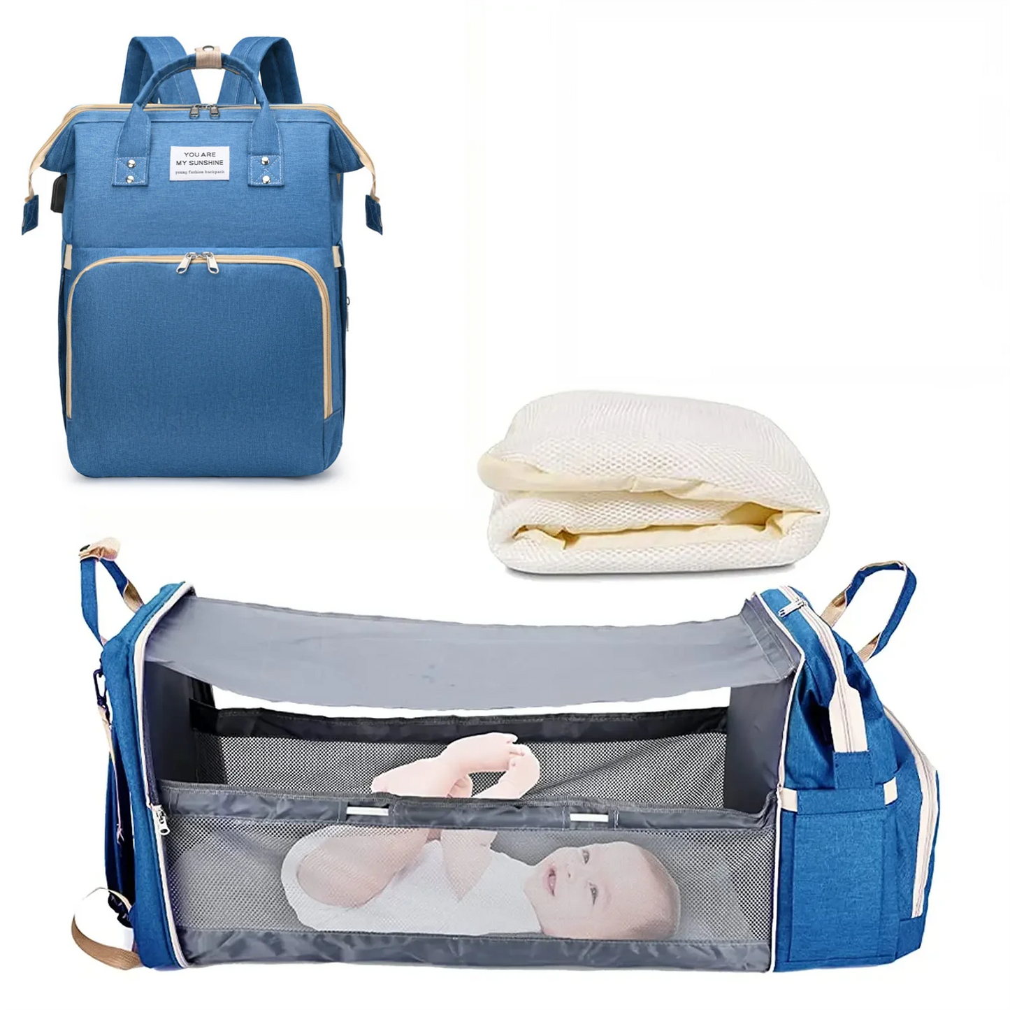 3-in-1 Convertible Nappy Bag Backpack