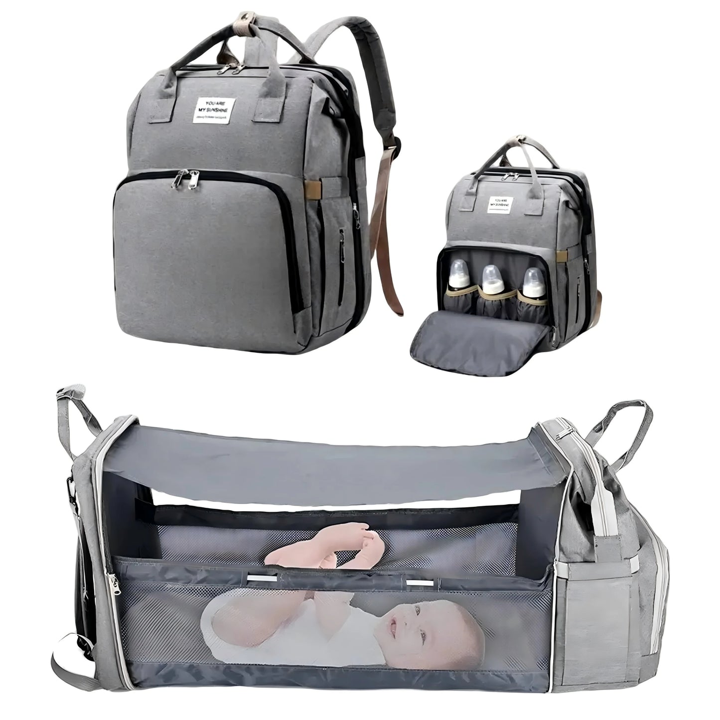 3-in-1 Convertible Nappy Bag Backpack