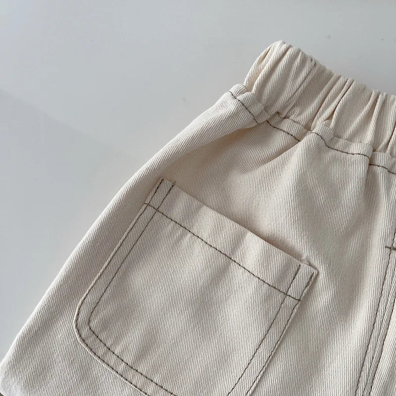 Spring Autumn New Baby Pants Casual Denim 9M-5T Kids Boys Straight Jeans Soft Toddler Girls Fashion Trousers 3 Colors