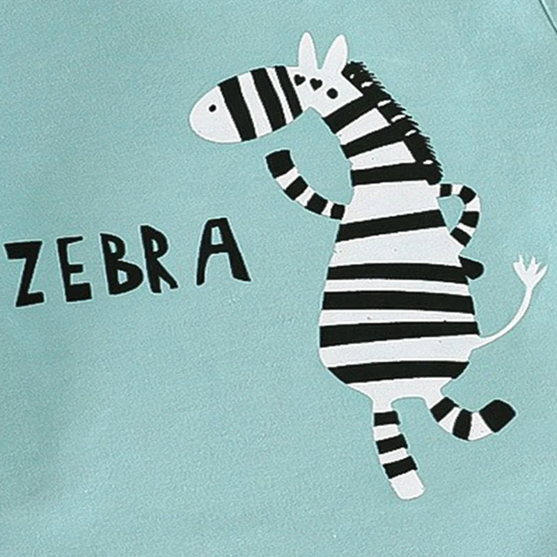Boys Print Tee & Stripe Shorts Set