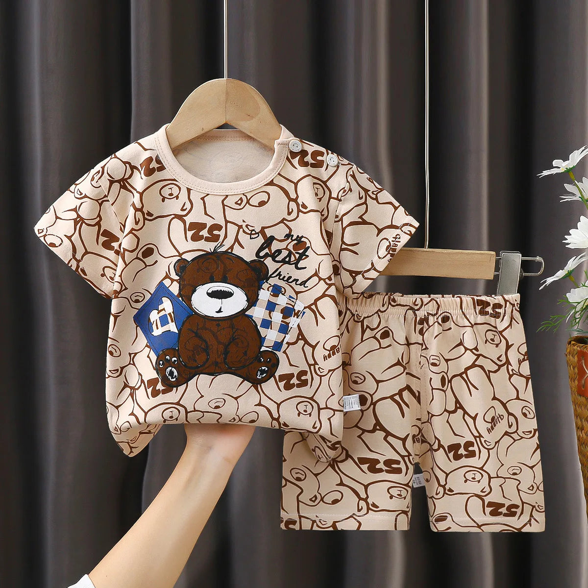 Contrast Cartoon Tracksuit Set — Toddler