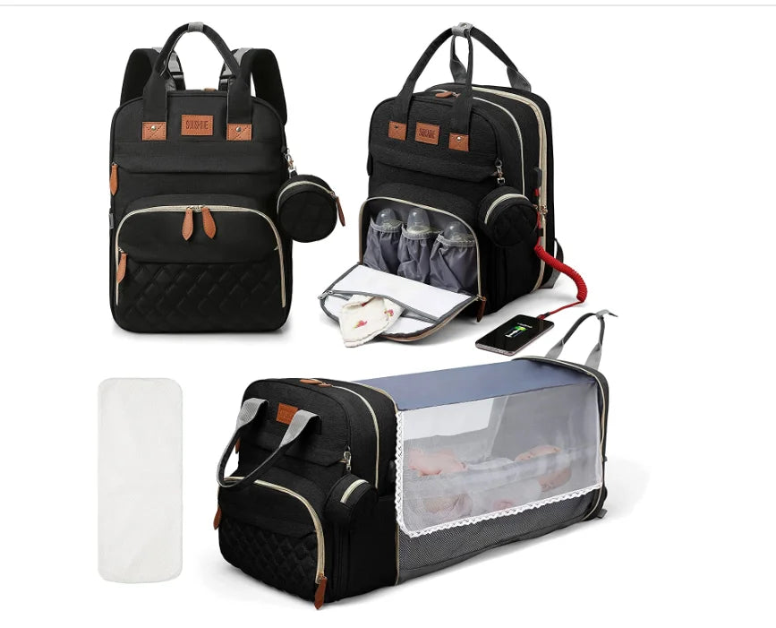 3-in-1 Convertible Nappy Bag Backpack