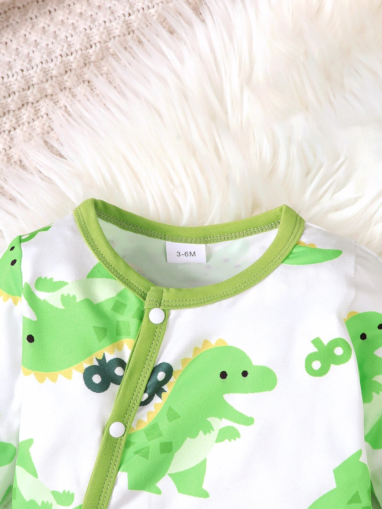 Bear Print Button Romper