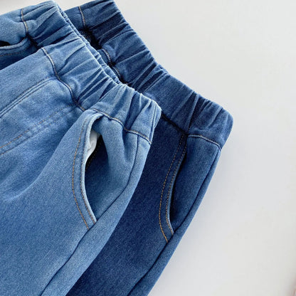 Spring Autumn New Baby Pants Casual Denim 9M-5T Kids Boys Straight Jeans Soft Toddler Girls Fashion Trousers 3 Colors