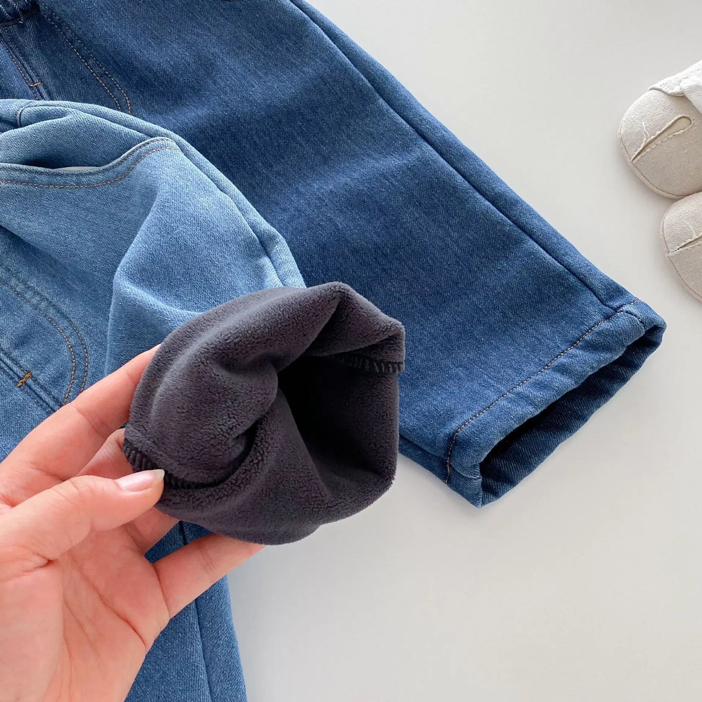 Spring Autumn New Baby Pants Casual Denim 9M-5T Kids Boys Straight Jeans Soft Toddler Girls Fashion Trousers 3 Colors