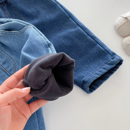 Spring Autumn New Baby Pants Casual Denim 9M-5T Kids Boys Straight Jeans Soft Toddler Girls Fashion Trousers 3 Colors