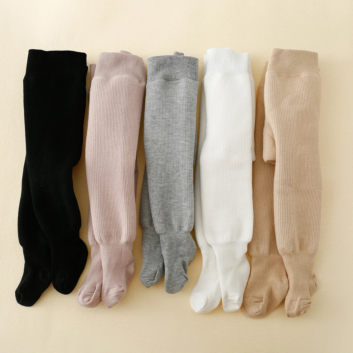 Fleece-Lined Stripe Tights — Girls